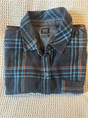 Prana Men's Navy Snap Flannel